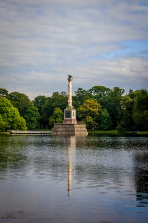 Catherine Park in Pushkin. The architecture of the park. City Park. Russia, Leningrad region, St. Petersburg, Pushkin August 28, 2017のeditorial素材