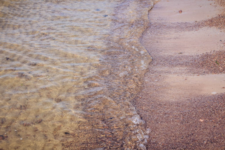 The Gulf of Finland . Summer sea. Sea with small waves. Waves on the beachの写真素材
