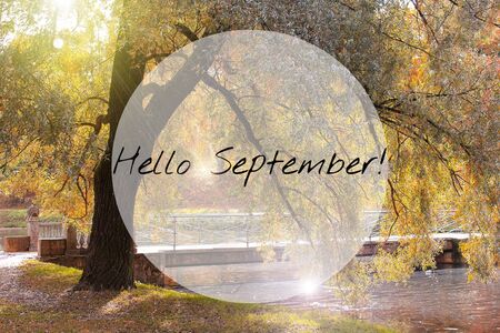 Hello September banner City Parkの写真素材