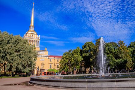 Admiralty in the summer. Buildings and architecture.. Russia, St. Petersburg September 5, 2019のeditorial素材