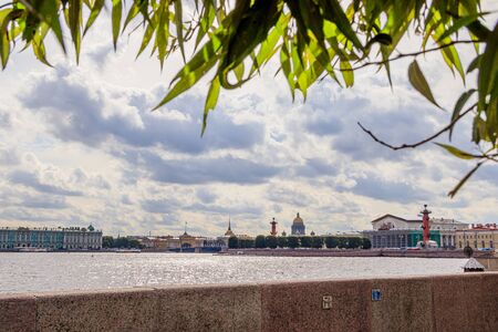 The city center of St. Petersburg. The River Neva. City view. City attraction. Historic building. Architecture. Russia, Saint Petersburg 5 September 2019のeditorial素材