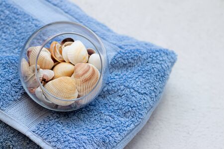 The layout is summer blue . Place for the text . The concept of advertising travel agencies and vacations. Restの写真素材