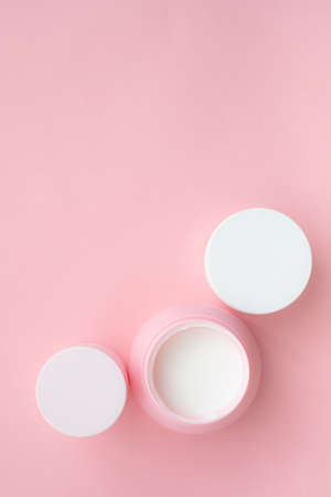 Care cosmetics. Skincare. Jars of cream.の写真素材