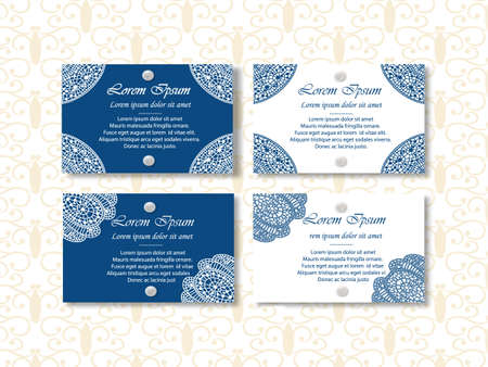 Vintage Wedding Invitation template. Modern design. Tradition decoration for wedding. Vector illustration.のイラスト素材