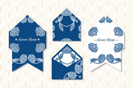 Vintage Wedding Invitation template. Modern design. Tradition decoration for wedding. Vector illustration.のイラスト素材