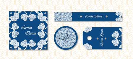 Vintage Wedding Invitation template. Modern design. Tradition decoration for wedding. Vector illustration.のイラスト素材