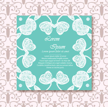 Vintage Wedding Invitation template. Modern design. Tradition decoration for wedding. Vector illustration.のイラスト素材