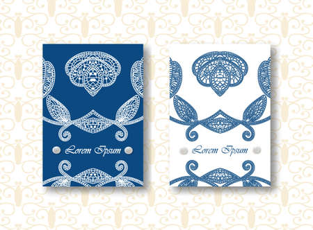 Vintage Wedding Invitation template. Modern design. Tradition decoration for wedding. Vector illustration.のイラスト素材