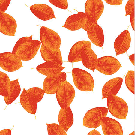 Seamless background with colorful autumn leaves. Vector illustration.のイラスト素材