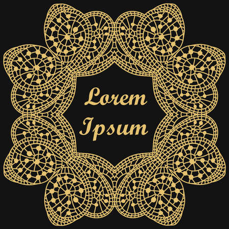 Vintage retro frame and monogram.のイラスト素材