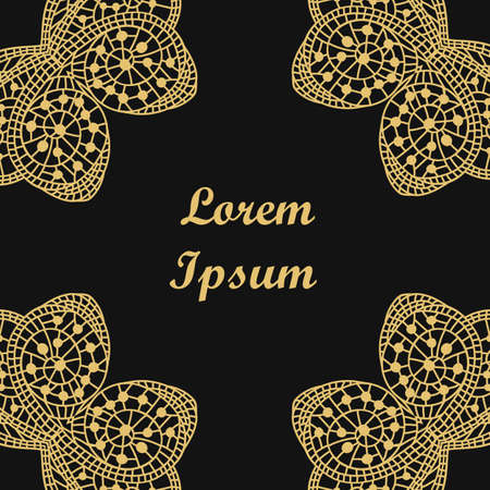 Vintage retro frame and monogram. Template greeting card wedding invitation. Vector design labelsのイラスト素材