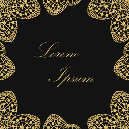 Vintage retro frame and monogram. Template greeting card wedding invitation. Vector design labels.のイラスト素材