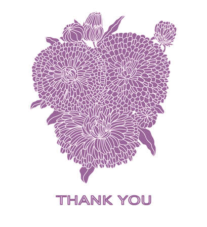 Greeting card bouquet of flowersのイラスト素材