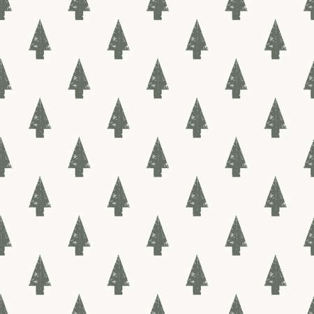 Christmas tree pattern in modern geometry style.のイラスト素材