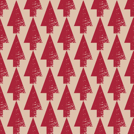 abstract art vector background. Christmas tree seamless pattern in modern geometry style. illustration for wrapping paper of fabric. concept winter background.のイラスト素材