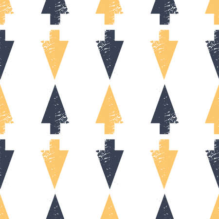 abstract art vector background. Christmas tree seamless pattern in modern geometry style. illustration for wrapping paper of fabric. concept winter background.のイラスト素材