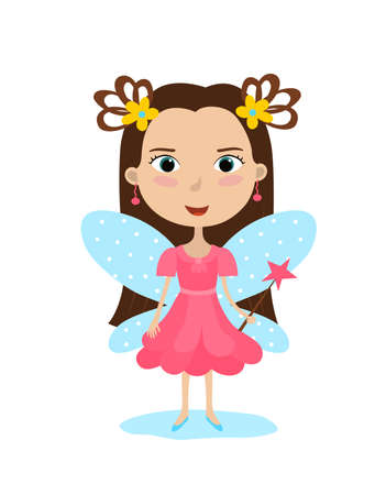 Cute girl in a good fairy costume.のイラスト素材