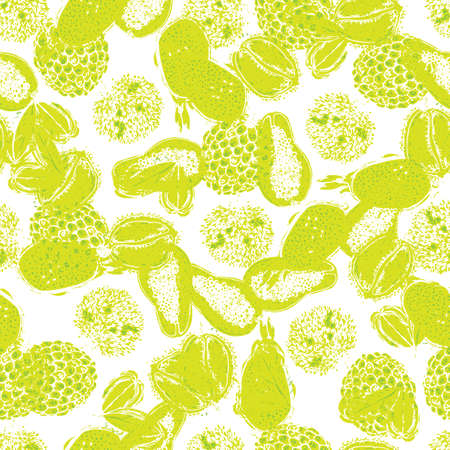 Fresh fruit tropical seamless pattern illustrationのイラスト素材