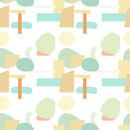 Seamless pattern with geometric romantic elements. Vector abstract illustratorのイラスト素材