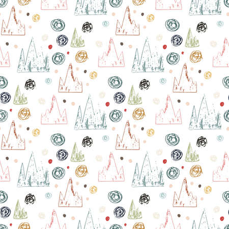 Christmas seamless vector background. Wrapping paper design with winter holiday decorationのイラスト素材