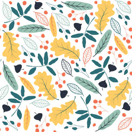 Autumn. Rubber boots with bright autumn leaves inside. Vector illustration.