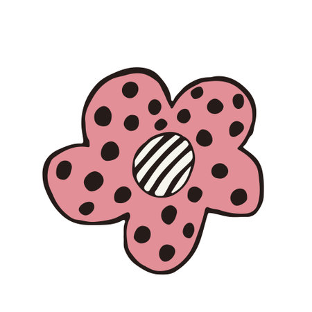 Vintage pink flower isolated on white background. vectorのイラスト素材