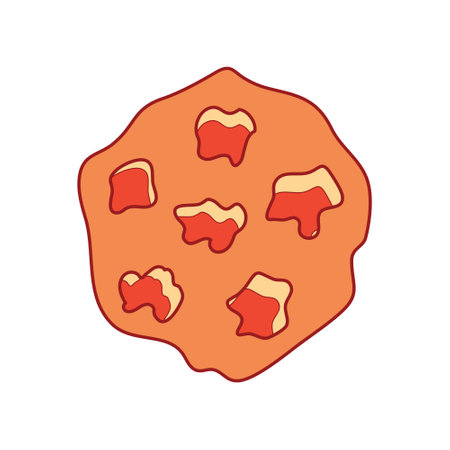 Flying asteroid. Abstract minimal comet. Meteorite flies. Meteor stone. cartoon style. Vector illustrationのイラスト素材