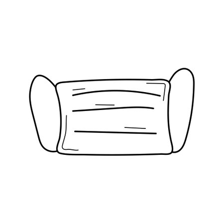 Sanitation and protection facemask ppe icon. isolated on white background. vectorのイラスト素材