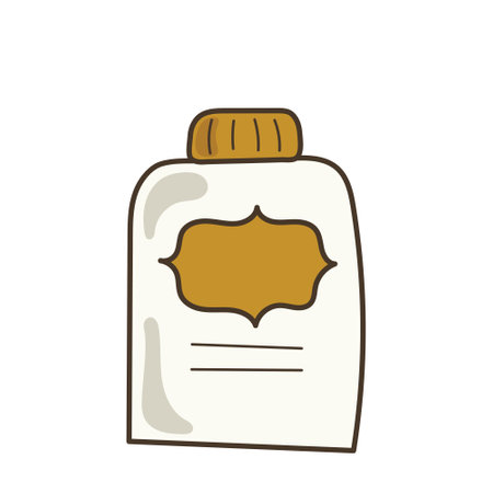 Clear glass jar with lid. storage container isolated on white background. doodle. clipart. vectorのイラスト素材
