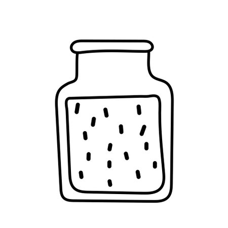 Glass bottles isolated on white background. doodle. clipart. vectorのイラスト素材