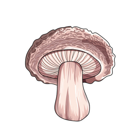 colored mushrooms and twigs white background. Pattern for fabric, wrapping paper, wallpaper. Vector.のイラスト素材