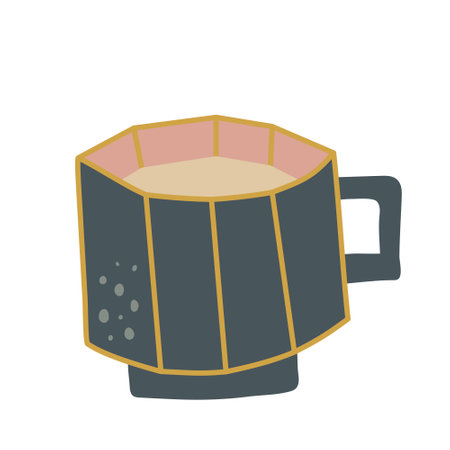 tea cup tableware isolated white background. vectorのイラスト素材