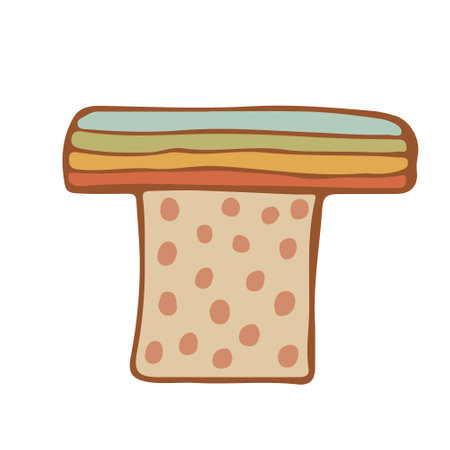 magic mushrooms. Psychedelic hallucinations. doodle illustration isolated on white. 60s trippy hippie art.d. vector.のイラスト素材