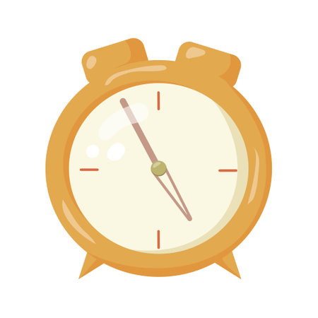 Alarm. table clock isolated on white background. Time. Vector illustrationのイラスト素材