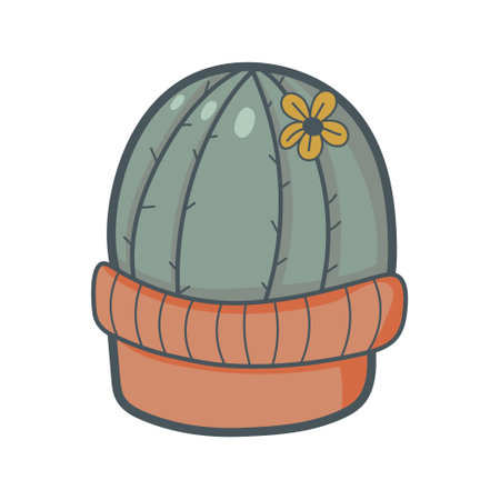 Cute bright cactus on a white background. beautiful design. For flower and plant shop, garden, seeds, children's illustration. cute cactus. Vector.のイラスト素材