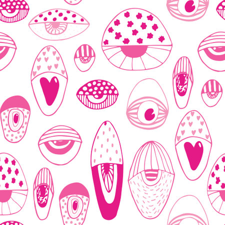 eye outline icons. abstract eyes. Open and closed eyes images, sleeping eye shapes with eyelash. Clip Art. Vector.のイラスト素材