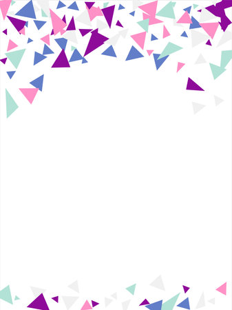 Frame of colored triangles abstract geometric pattern. Can be used as poster, banner, border,...