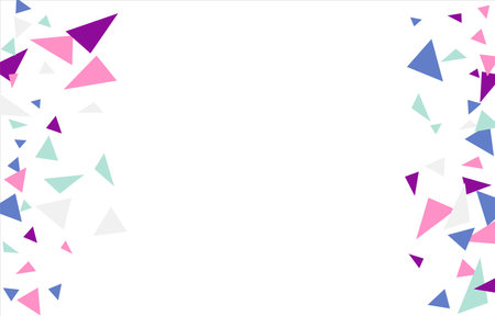 Frame of colored triangles abstract geometric pattern. Can be used as poster, banner, border,...