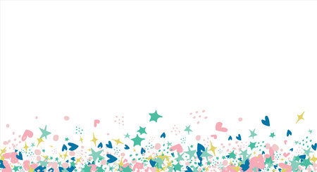 confetti, hearts, stars for promotions and events. party, diary decorate event Vectorのイラスト素材