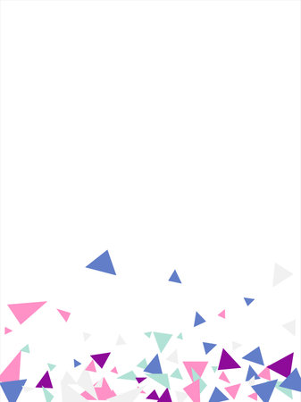 Frame of colored triangles abstract geometric pattern. Can be used as poster, banner, border, background, wallpaper, card, print, web Vectorのイラスト素材