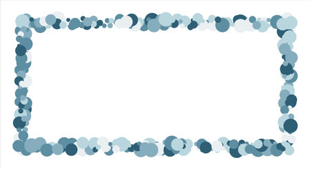 Bubbles pattern Frame Blue banner web. Colored Background. Vector.のイラスト素材