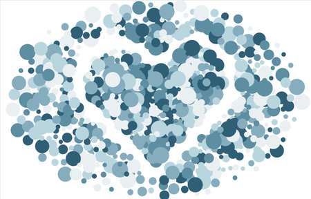 Bubbles pattern Frame Blue banner web. Colored Background. Vector illustration.のイラスト素材