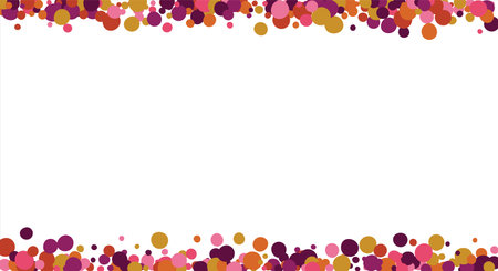 Colorful geometric abstract background. Overlapping colorful circles. Modern elegance, bright fashion background. For card, banner, poster, flyer, and web Vectorのイラスト素材