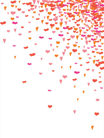 Vector edging, ribbon, border from hearts. Hand-drawn romantic pattern. Valentine's Day. Banner template. Vector.のイラスト素材