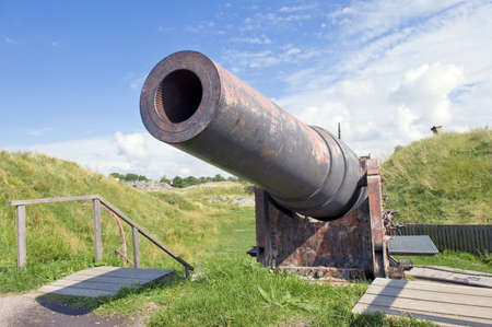 Old gun  in a fortress of Sveaborg. の写真素材