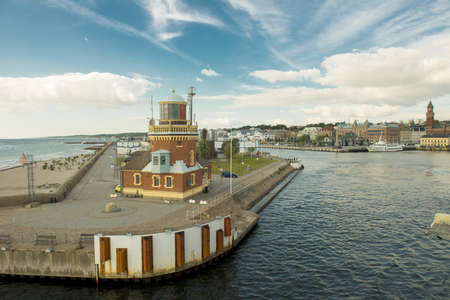 The view on Helsingborg harbor, Sweden  Taken on August 2012 のeditorial素材