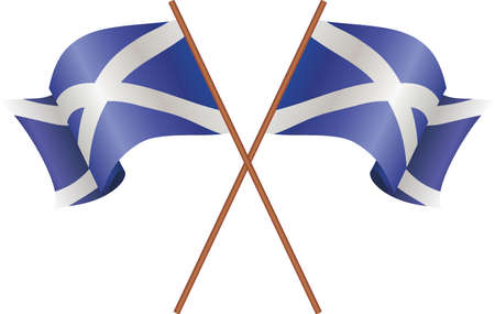 Two flag of Scotlandのイラスト素材