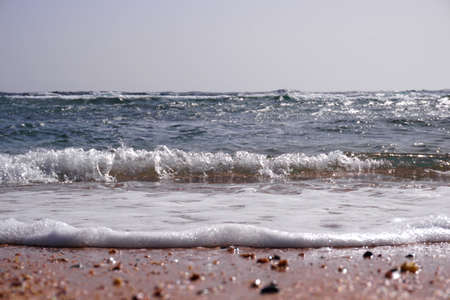 beach in sunset time, tilt shift soft effectsの写真素材