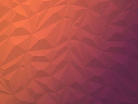 Abstract background of polygons on an orange and purple background.の写真素材