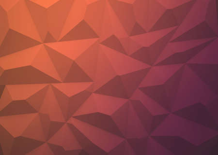 Abstract background of polygons on orange with purple background.の写真素材